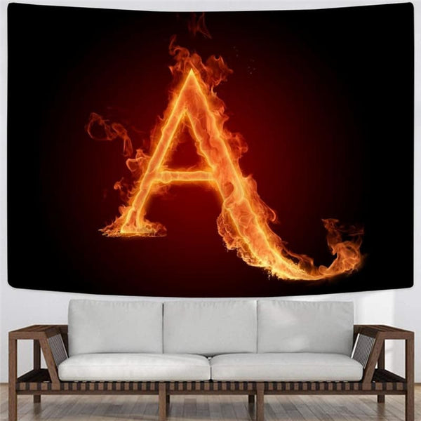 
Flame Tapestry The Letter A Tenture Mandala Funny Wall Tapestry Wall Hanging
                
