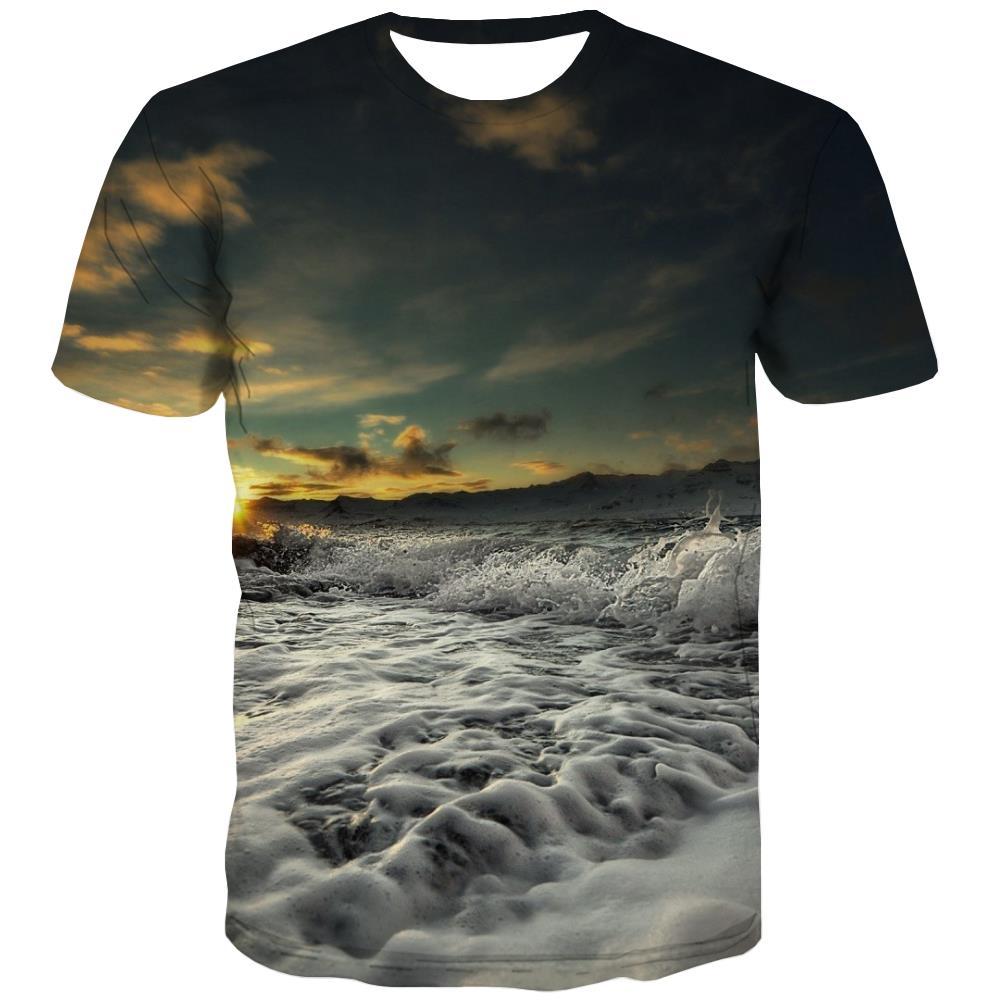 surf T-shirt Men The sea Tshirt Anime sport T-shirts Graphic Cool T shirts Funny - KYKU