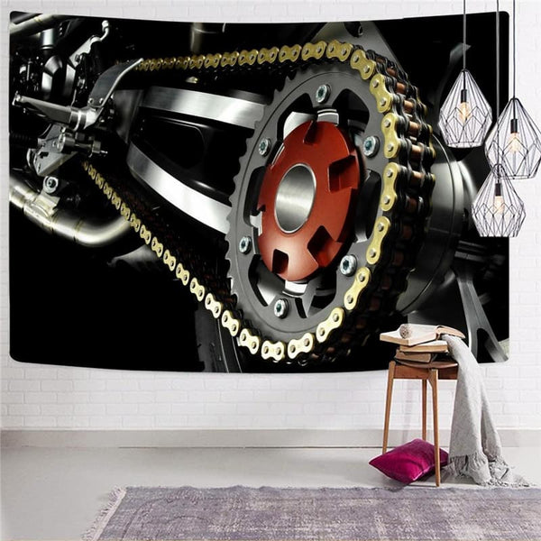 
Engine Tapestry Gear Tapestries Metal Rug Wall Decor Boho decor Witchcraft
                