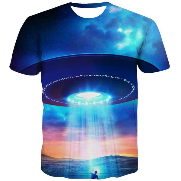 
Ufo T-shirt Men Galaxy Shirt Print Nebula Funny T shirts Harajuku Tshirt Printed
                