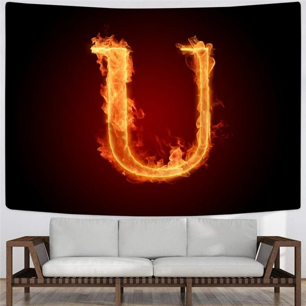 
Flame Tapiz Letter Rug Wall Novel Home Tapestrys Decor Mandala Hippie Printed
                