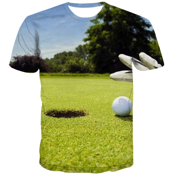 Lawn T-shirt Men Golf Tshirt Printed Forest T shirts Funny Natural Tshirt Anime Game Tshirts Casual