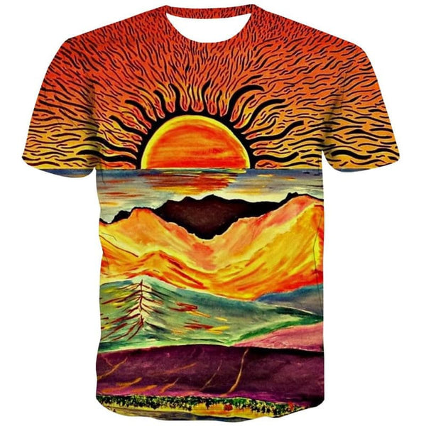 
Hippie T-shirt Men Sun Anime Clothes Graffiti T-shirts 3d Mens Clothing Hip hop
                