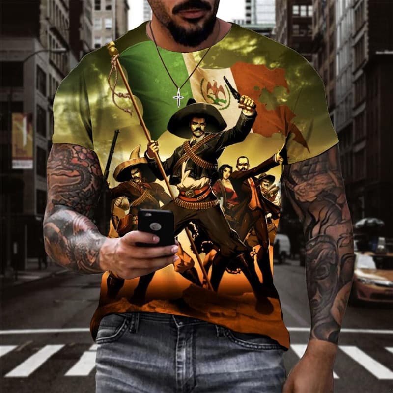 War T-shirt Men Mexico Tshirt Printed Eagle Tshirts Casual Cloud Funny T shirts
