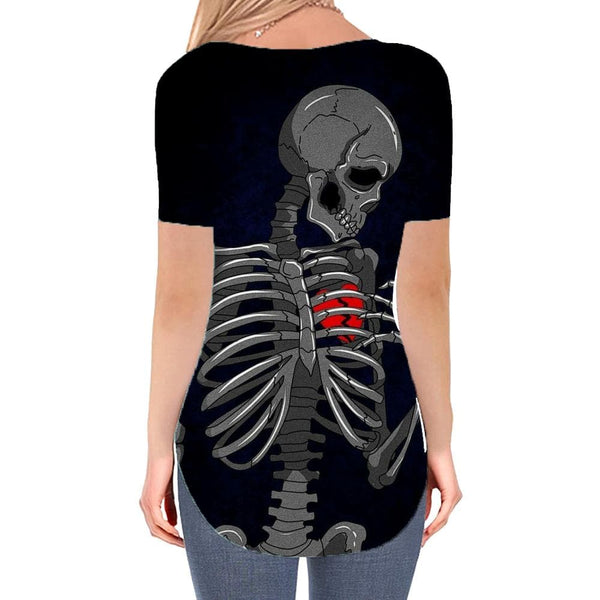 
Skull T Shirt Women Skeleton Shirt Print Hip Hop Tshirts Printed Funny Funny T shirts
                
