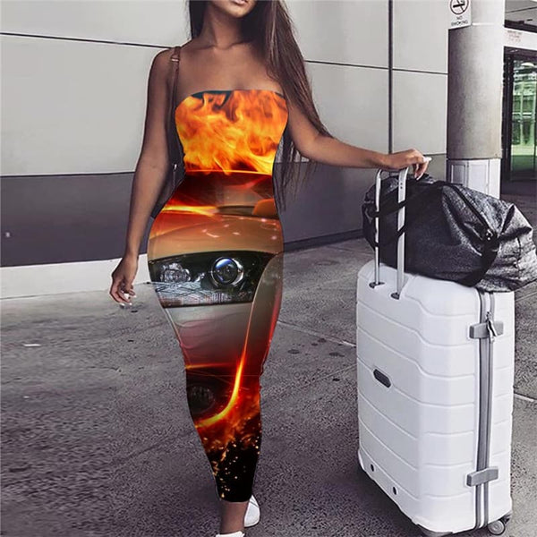 Flame Dress Women Car Boho Punk Rock Vestido Sexy Womens Clothing Tas | 3d T Shirts Online kykuclothing.com Flame Dress Women Car Boho Punk Rock Vestido Sexy Womens Clothing Tas | 3d T Shirts Online kykuclothing.com