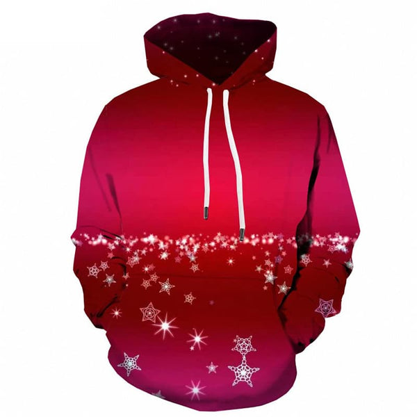 Christmas Hoodie Men Red 3d Printed Party Hoody Anime New Year Hooded Casual