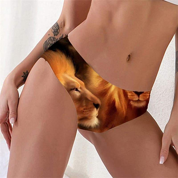 Lion Panties Women Animal Underwear Anime Seamless Love Sexy Nebula Pantys - KYKU