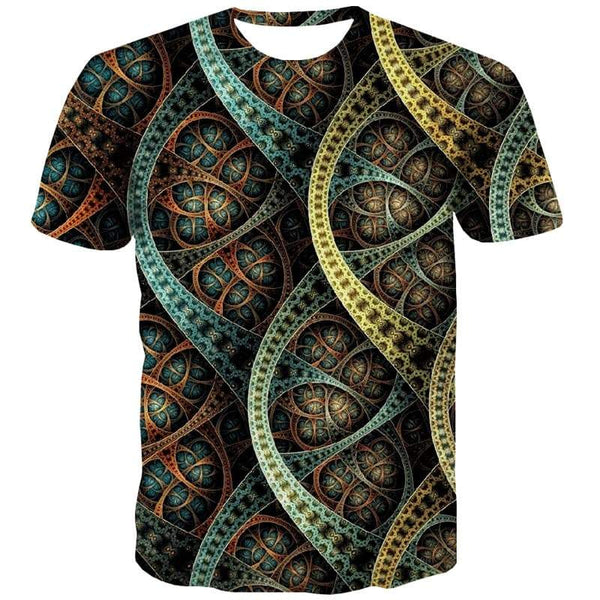 Abstract T-shirt Men Psychedelic Tshirt Anime Art Shirt Print Metal T-shirts Graphic - KYKU
