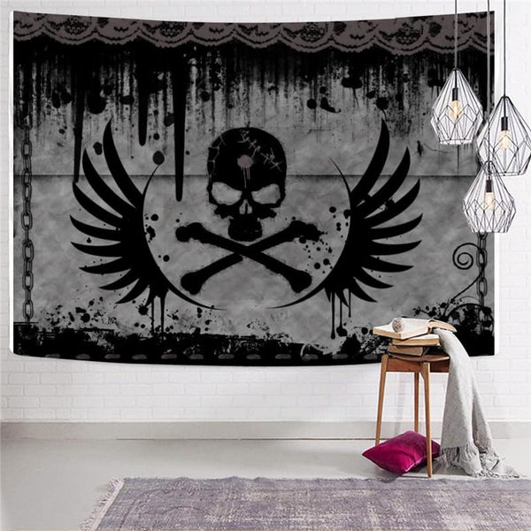 
Skull Tapiz Punk Tenture Mandala Wing Wall Tapestry Black Tapestries Venom Home Tapestrys
                