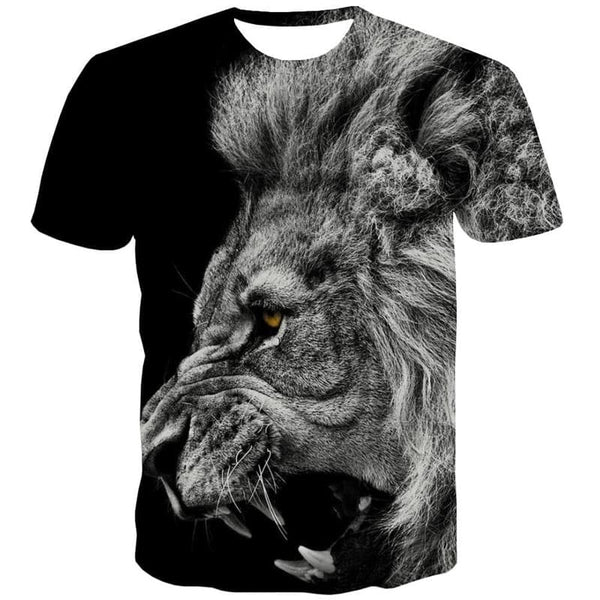 
Lion T-shirt Men Animal Shirt Print Ferocious Anime Clothes Street T-shirts 3d
                