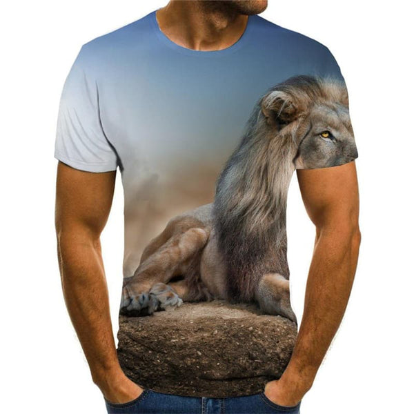 
Lion T-shirt Men Animal Tshirt Printed Flame T-shirts 3d Harajuku Funny T shirts Street Tshirts Casual
                