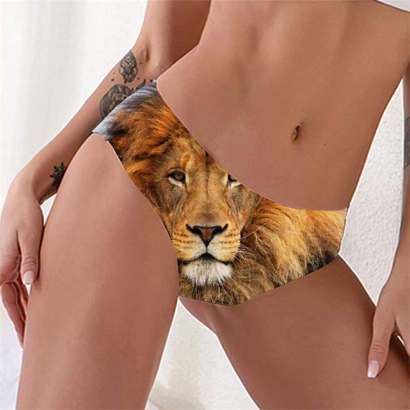 Lion Panties Women Animal Seamless Anime Knickers Harajuku Sexy Street Pantys - KYKU