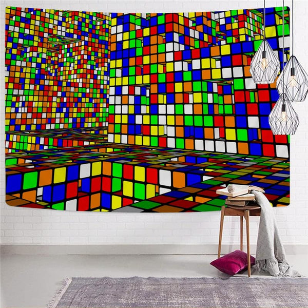 
Geometric Tapiz Psychedelic Home Tapestrys Vortex Wall Tapestry Color Stereo Tenture Mandala
                