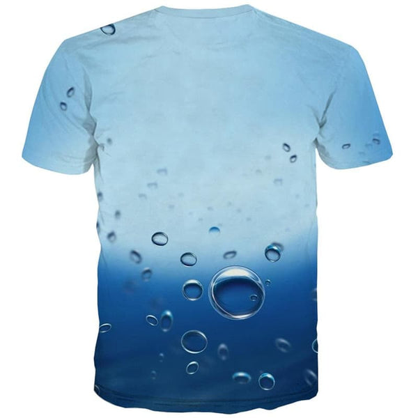 
Raindrop T shirt Men Blue Funny T shirts Art Anime Clothes Novel Tshirts Casual
                