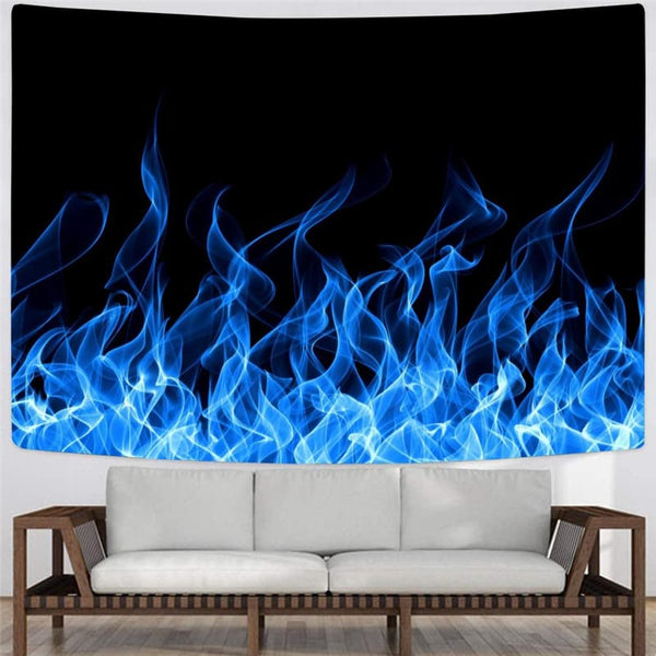 
Flame Tapestry Blue Wall Tapestry Party Tapestries Decor Boho decor Hippie New
                