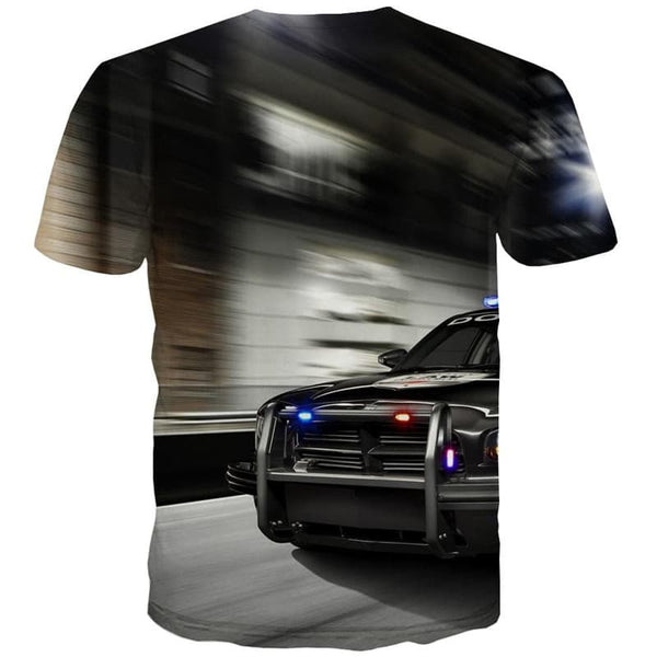 
Car T-shirt Men Police Car Tshirt Printed Harajuku Shirt Print Hip Hop Tshirts Casual
                