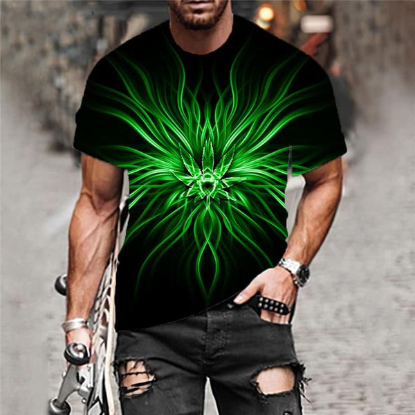 
Weeds T shirt Men Abstract Shirt Print Green Tshirts Casual Harajuku T-shirts 3d
                