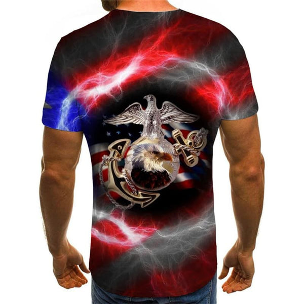 
Eagle T-shirt Men Lightning Tshirt Printed Animal Funny T shirts United States Tshirts Casual
                