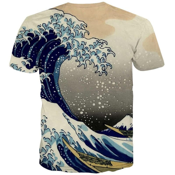 
Surf T shirt Men Waves Anime Clothes Ocean Shirt Print Sail Funny T shirts
                