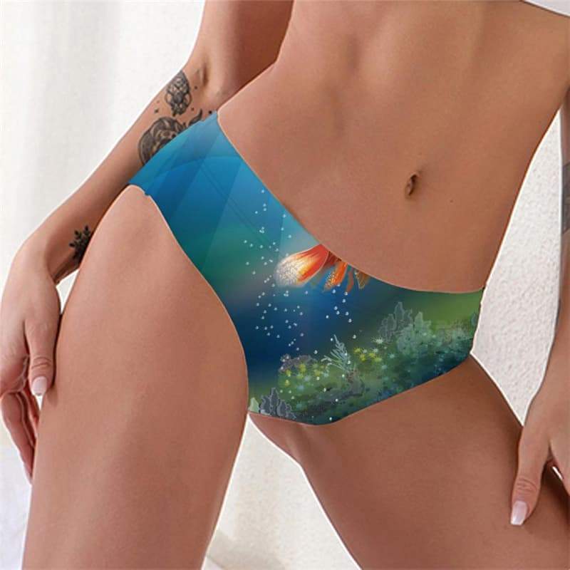 Fish Panties Women Ocean Seamless Animal Knickers Colorful Underwear - KYKU