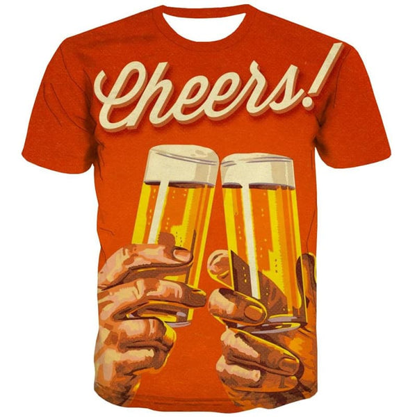 
Beer T-shirt Men Novel Anime Clothes Cheers Tshirts Casual Hip Hop Shirt Print
                