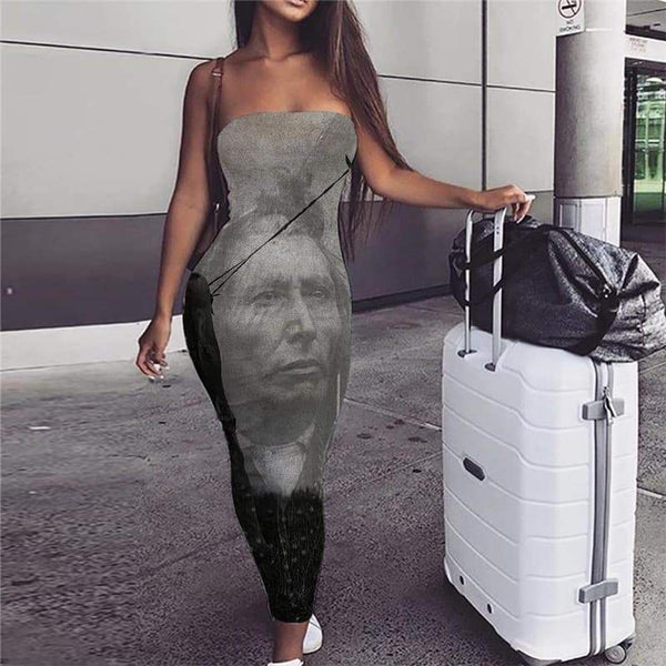 Indios Dress Women Painting 3d Print Retro Ladies Dresses Womens Clothing - KYKU