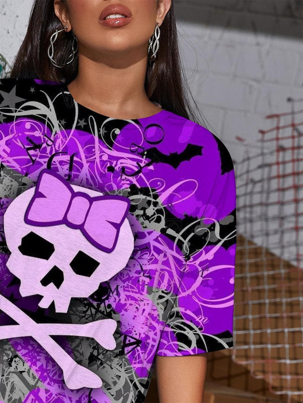 
Skull T Shirt Women Kawaii Tshirt Printed Hip Hop Summer Lovely Gothic
                