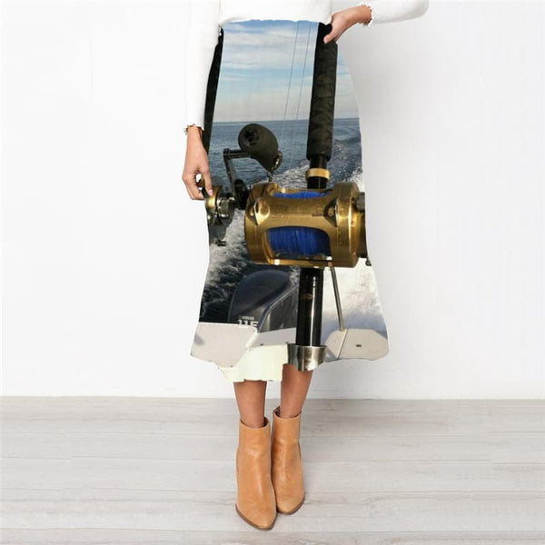 Fish Skirt Women Fisherman Rock Frauen Fishinger School skirt Tracksuits Skirt Ladies Metal High waist skirts