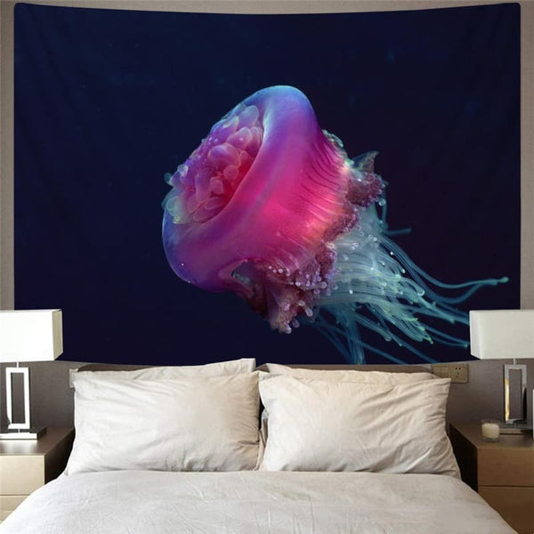 
Jellyfish Tapiz Fish Tapestries Purple Wall Tapestry  Rug Wall Animal Home Tapestrys
                