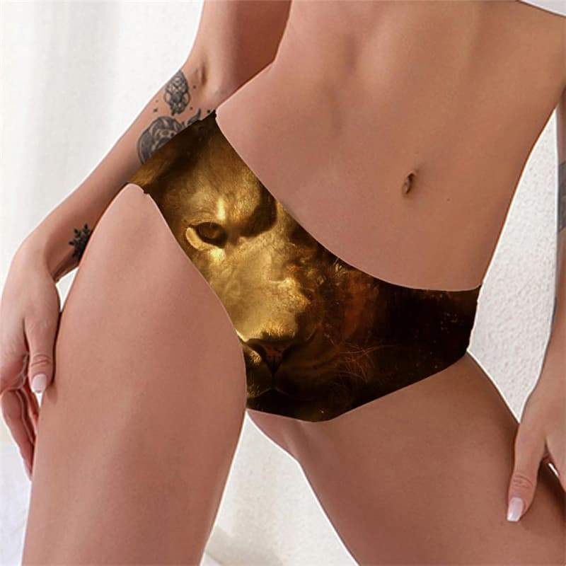 Lion Briefs Women Animal Lingerie Female Anime Knickers Nebula Pantys Harajuku Sexy - KYKU