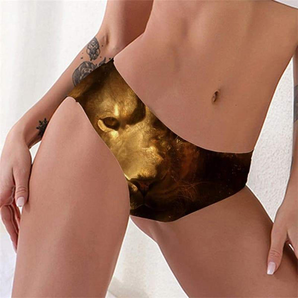 Lion Briefs Women Animal Lingerie Female Anime Knickers Nebula Pantys Harajuku Sexy - KYKU