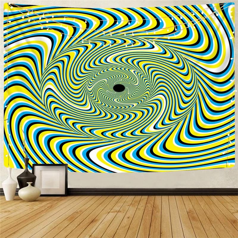 Hypnosis Tapiz Abstract Wall Tapestry Psychedelic Tenture Mandala Black Hole Tapestries