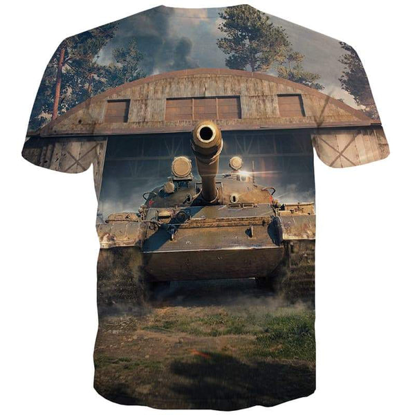 
Tank T-shirt Men Military Tshirt Anime Forest T-shirts Graphic Flame Shirt Print War Tshirts Cool - KYKU
                