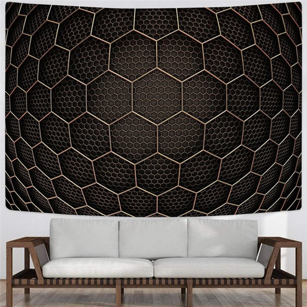 
Geometric Tapestry Psychedelic Home Tapestrys Vortex Wall Tapestry Honeycomb Tenture Mandala
                