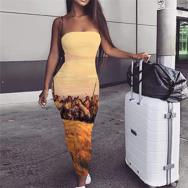 Indios Dress Women Horse Party War Boho Womens Clothing Vintage Sleeveless Tunic - KYKU