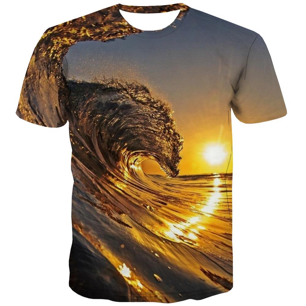 surf T-shirt Men The sea Tshirts Novelty sport Tshirts Cool Cool Tshirt Printed - KYKU