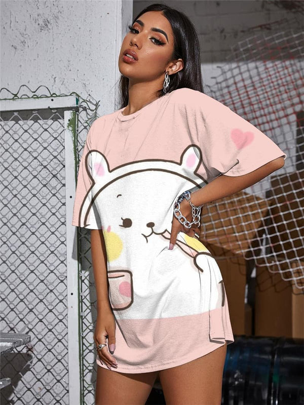 
Rabbit T Shirt Women Animal T-shirts 3d Love Funny T shirts Lovely Gothic
                