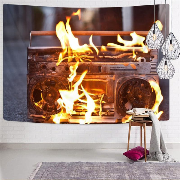 
Flame Tapiz Radio Rug Wall Music Tapestries Decor Mandala Hippie New
                