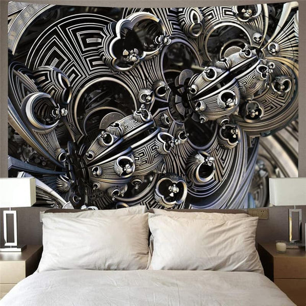 
Gear Tapestry Metal Wall Tapestry Engine Rug Wall Punk Rock Home Tapestrys
                