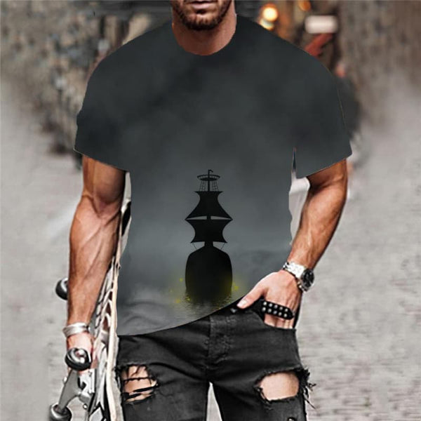 
Pirate T-shirt Men Sail Tshirts Casual War Funny T shirts Ocean Shirt Print
                