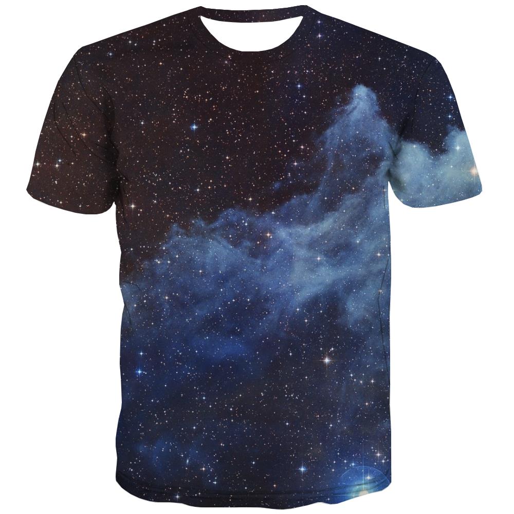 Galaxy T-shirt Men Planet Tshirts Casual Starry Sky T-shirts Graphic Colorful Shirt Print Harajuku Tshirts Cool
