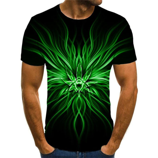 
Weeds T shirt Men Abstract Shirt Print Green Tshirts Casual Harajuku T-shirts 3d
                