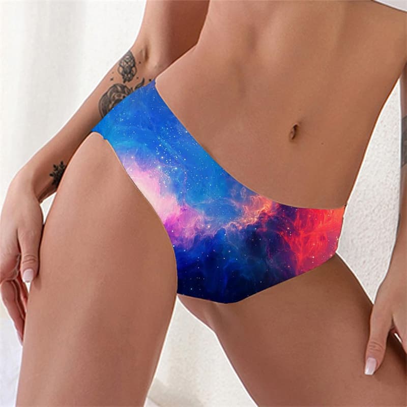 Galaxy Panties Women Space Seamless Universe Knickers Novel Sexy Colorful Underwear