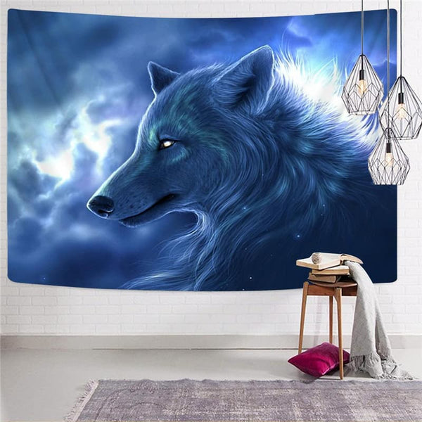 
Wolf Tapestry Animal Tenture Mandala Anime Home Tapestrys Cloud Wall Tapestry
                