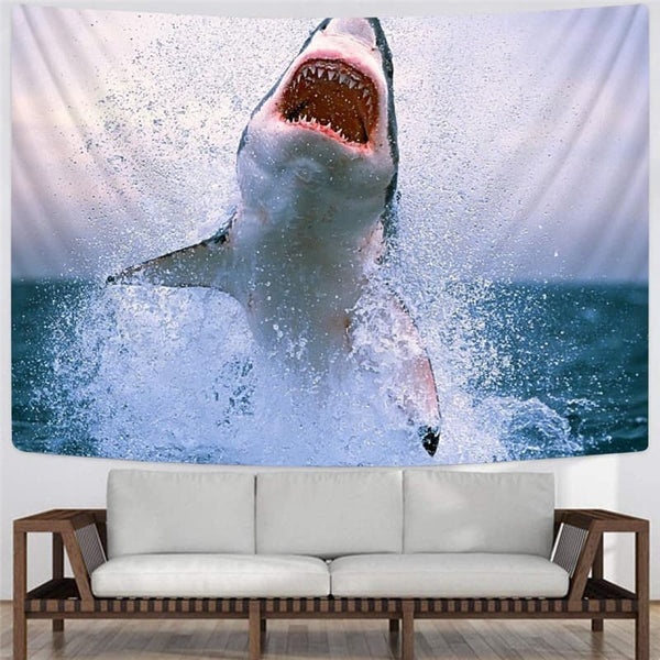 
Shark Tapiz Terror Wall Tapestry Waves Home Tapestrys Wall Hanging Boho decor
                