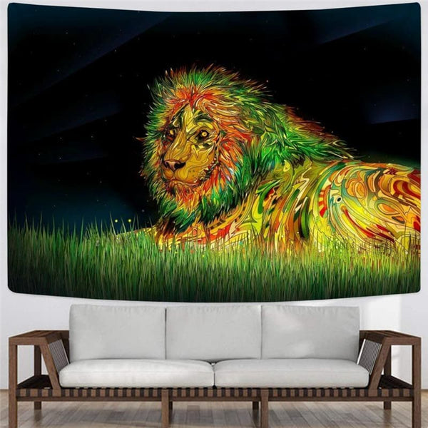 
Lion Tapestry Animal Wall Tapestry Anime Rug Wall Colorful Tapestries Painting Home Tapestrys
                