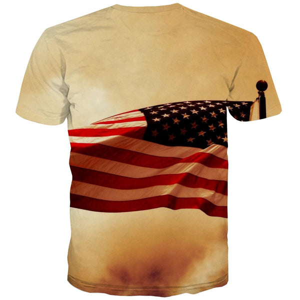 
USA T shirts Men Flag T-shirts 3d Statue Shirt Print Country Tshirts Cool
                