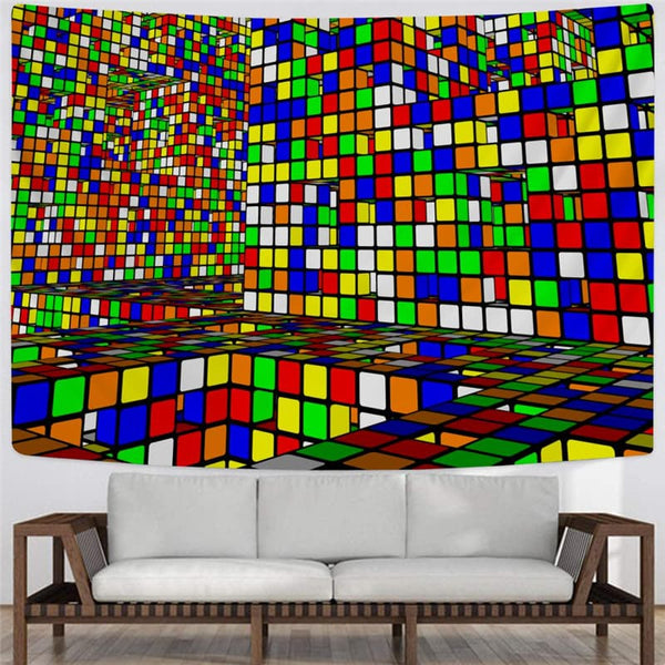 
Geometric Tapiz Psychedelic Home Tapestrys Vortex Wall Tapestry Color Stereo Tenture Mandala
                