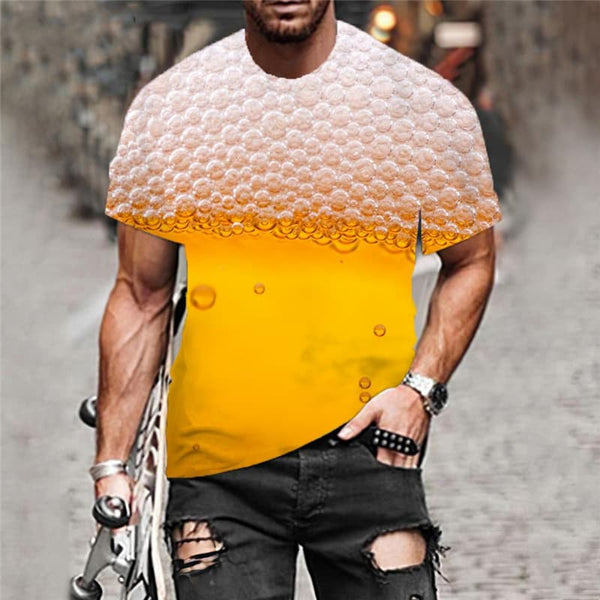 
Beer T shirt Men Novel Anime Clothes Harajuku Funny T shirts Hip Hop Tshirts Casual
                